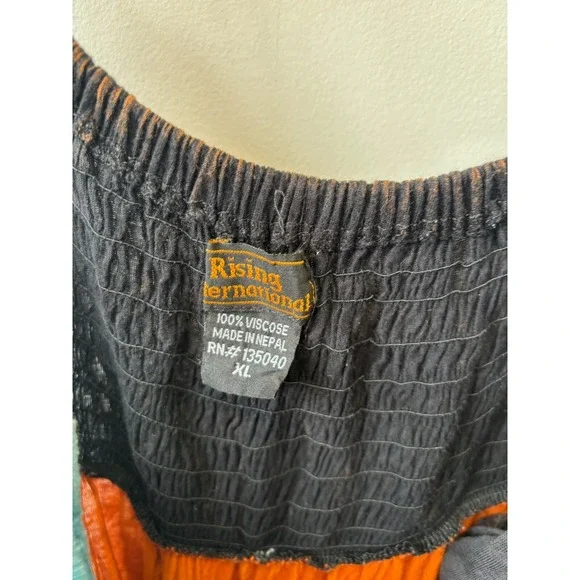 Rising International Sleeveless Nepal Dress Viscose Bohemian Hippie Festival XL - Picture 3 of 5